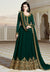 Dark Green ElegantEmbroidered Anarkali Suit