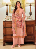 Pink Multi Embroidered Traditional Palazzo Suit