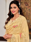 Pale Yellow Traditional Palazzo Suit In UK