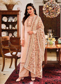 Baby Pink Multi Embroidered Traditional Palazzo Suit