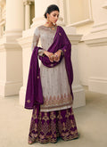 Purple Gharara Style Suit