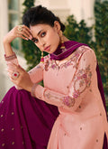 Indian Clothes - Pink Gharara Style Suit
