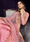 Indian Dresses - Pink Designer Embroidered Lehenga Style Suit