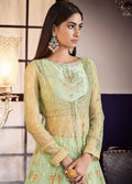 Indian Dresses - Pista Green Embroidered Lehenga