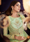 Indian Dresses - Pista Green Anarkali Suit