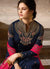 Navy Blue And Pink Traditional Pants Suit, Salwar Kameez