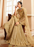 Gold On Gold Traditional Embroidered Gharara Suit