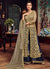 Golden And Blue Ethnic Embroidered Palazzo Suit