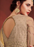 Golden Fully Embroidered Anarkali Lehenga Suit