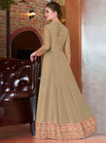 Golden Gleam Embroidered Slit Style Anarkali Suit