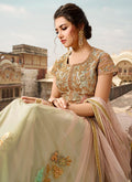 Green And Pink Overall Embellished Anarkali Suit