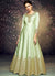 Green Glam Embroidered Floor Length Anarkali Suit