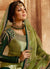 Green Two Tone Dual Bottom Lehenga/Pant Kurti Set