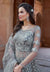 Grey Embroidered Net Anarkali Lehenga Kurti Set