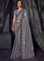 Grey Glam Overall Pearl Embroidered Designer Saree