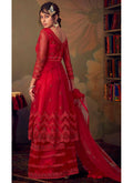 Indian Suits - Red Anarkali Gharara Suit In usa