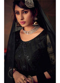 Indian Clothes - Black Designer Gharara Suit
