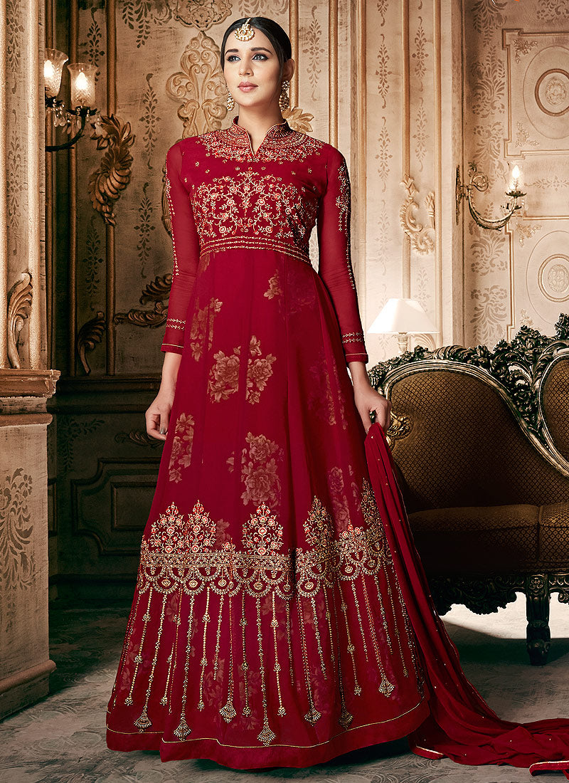 Floral Anarkali Suit