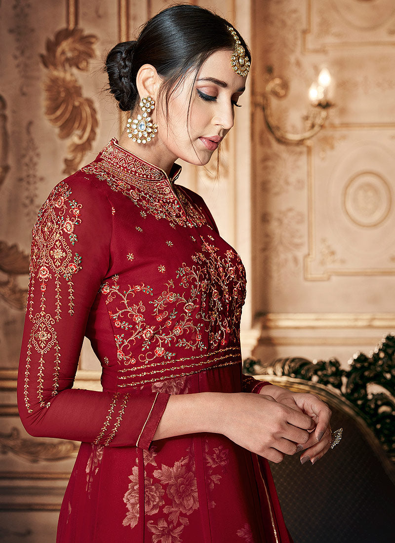 Floral Anarkali Suit