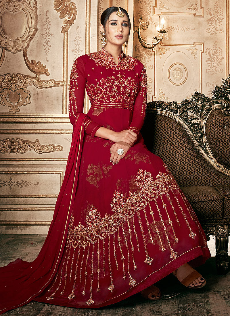 Floral Anarkali Suit