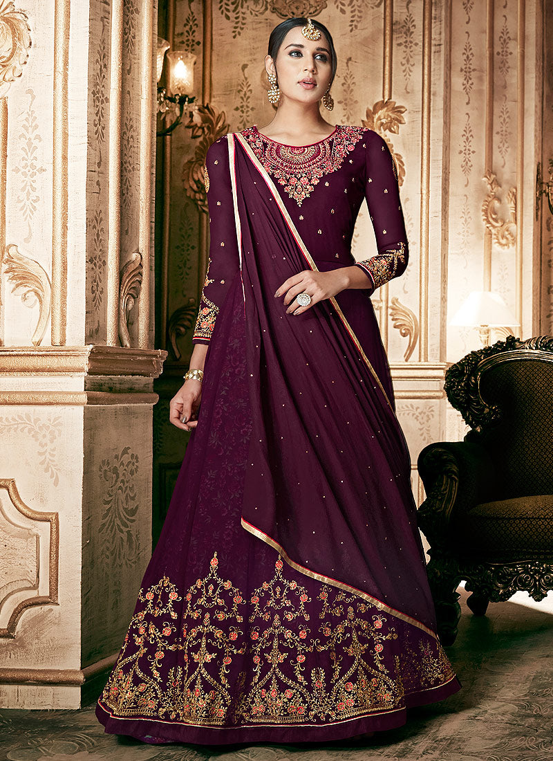 Floral Anarkali Suit