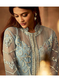 Light Blue Traditional Embroidered Palazzo Pant Suit