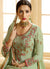 Light Green Ethnic Multi Embroidered Flared Anarkali Suit