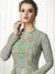 Light Green Layered Embroidered Anarkali Suit