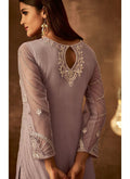 Light Purple Traditional Embroidered Palazzo Pant Suit