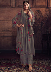 Grey Pakistani Pant Suit