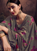 Indian Suits - Grey Pakistani Pant Suit
