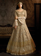Black Zari Embroidered Anarkali Suit
