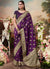 Plum Purple Designer Banarasi Silk Saree