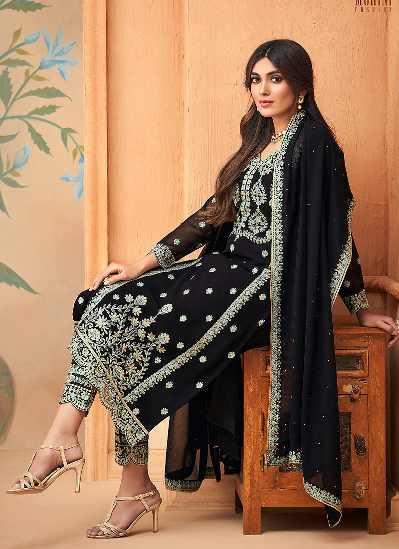 Black Pakistani Pant Suit In uk