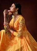 Yellow Designer Anarkali Gown Suit, Salwar kameez