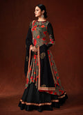Black Indo Western Style Lehenga Suit