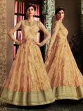 Beige Embroidered Anarkali Suit In usa uk canada