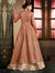 Peach And Gold Anarkali Lehenga Style Suit In usa uk