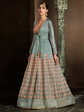 Grey And Pink Anarkali Suit In usa 