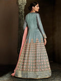 Grey And Pink Anarkali Suit In usa  uk canada