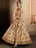 Beige Flower Anarkali Suit In usa uk canada