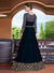 Navy Blue Embroidered Flared Anarkali Suit