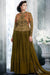 Olive Green Embroidered Jacket Style Anarkali Suit