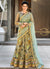 Olive Green Floral Embroidered Lehenga Choli Suit