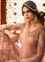 Peach Ethnic Embroidered Net Anarkali Suit