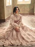 Peach Heavily Embroidered Net Anarkali Suit