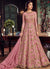 Pink Princess With All Gold Embroidered Flared Anarkali Suit