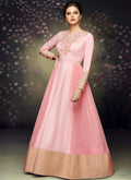 Pink Blush Embroidered Floor Length Anarkali Suit