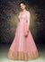 Pink Blush Embroidered Floor Length Anarkali Suit