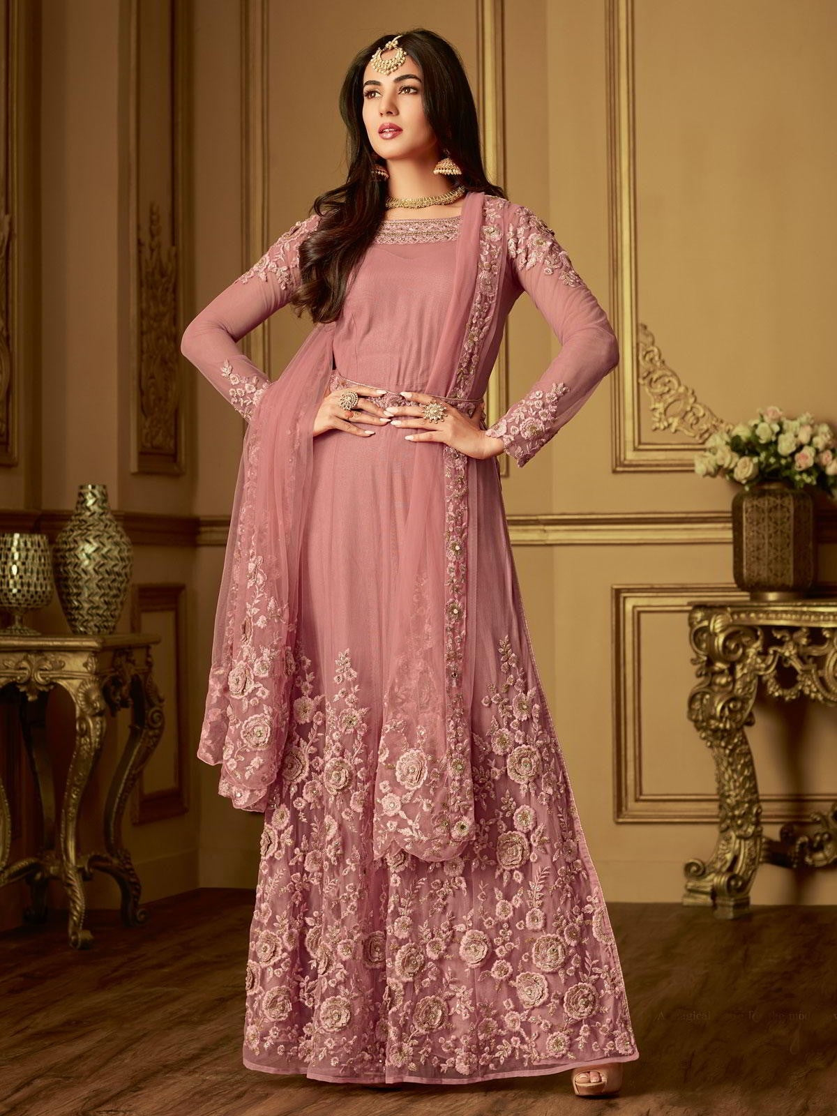 Straight cut anarkalis top
